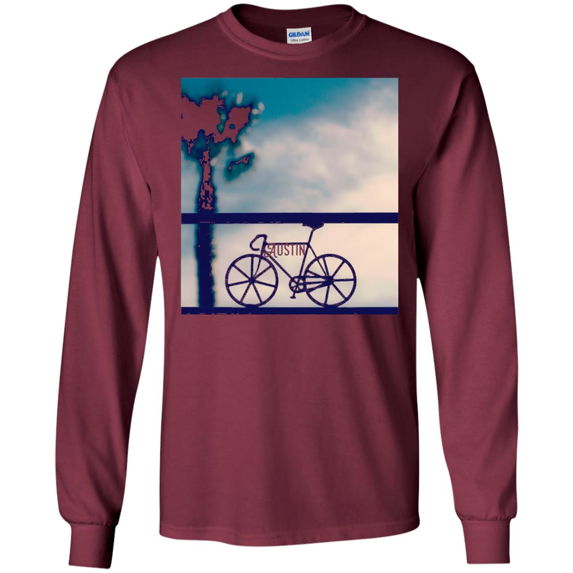 Biking In Austin T-shirt Maroon