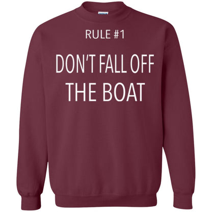 Cruise T-shirt Rule 1 Don_t Fall Off The Boat Maroon