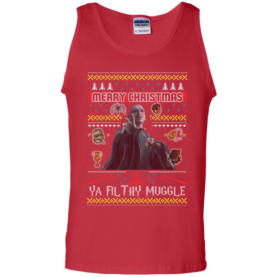 Merry Christmas Ya Filthy Muggle Harry Potter Fan T-shirtG220 Gildan 100% Cotton Tank Top