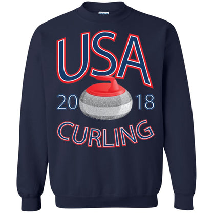 Usa 2018 Curling T-shirt Navy