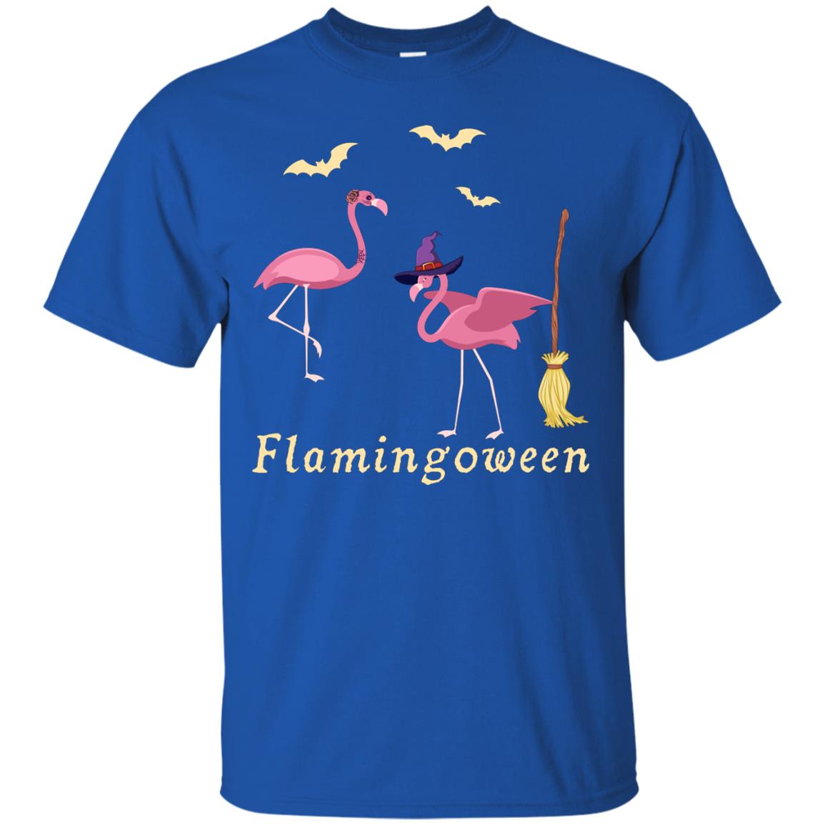 Flamingoween Flamingo Wicth Ride Stick Funny Quote On Haloween Gift Shirt Royal