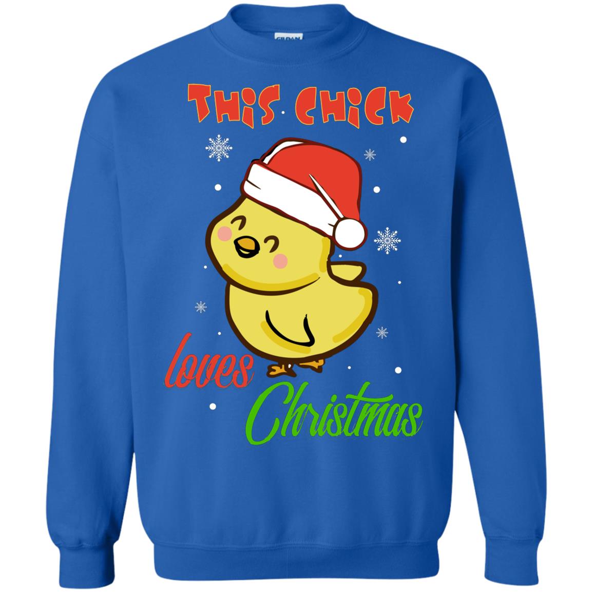 This Chicks Loves Christmas X-mas Gift Shirt Royal