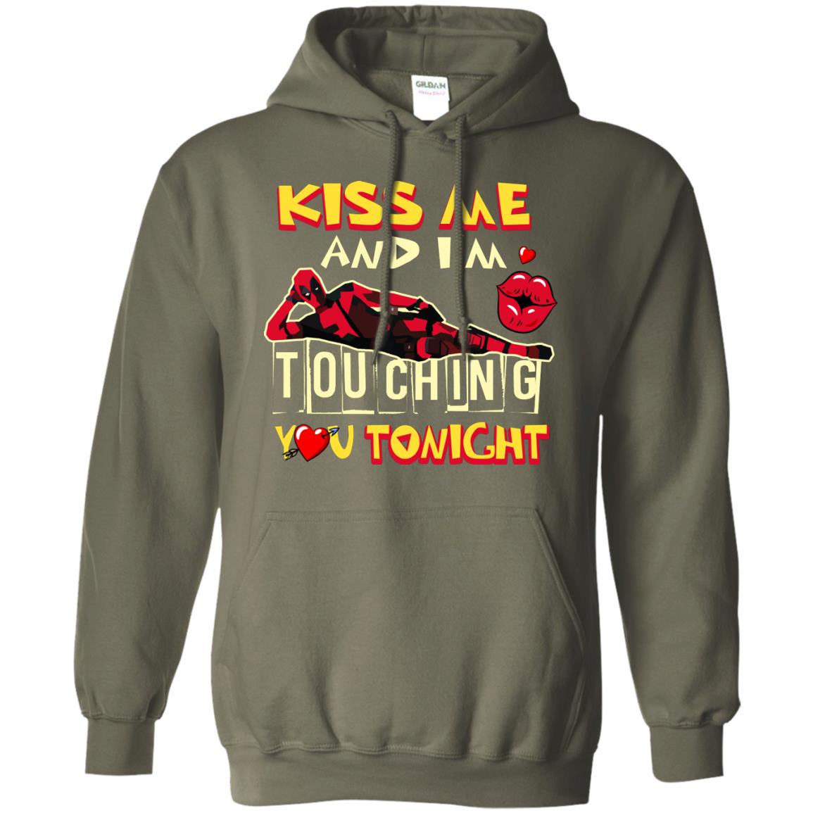 Kiss Me And I'm Touching You Tonight Film Lover T-shirt Military Green