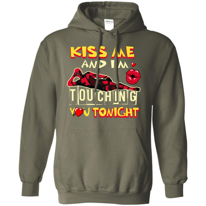 Kiss Me And I'm Touching You Tonight Film Lover T-shirt Military Green