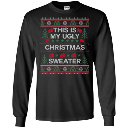 Christmas T-shirt This Is My Ugly Christmas Sweater Black