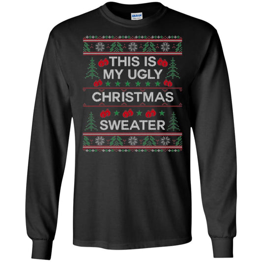 Christmas T-shirt This Is My Ugly Christmas Sweater Black