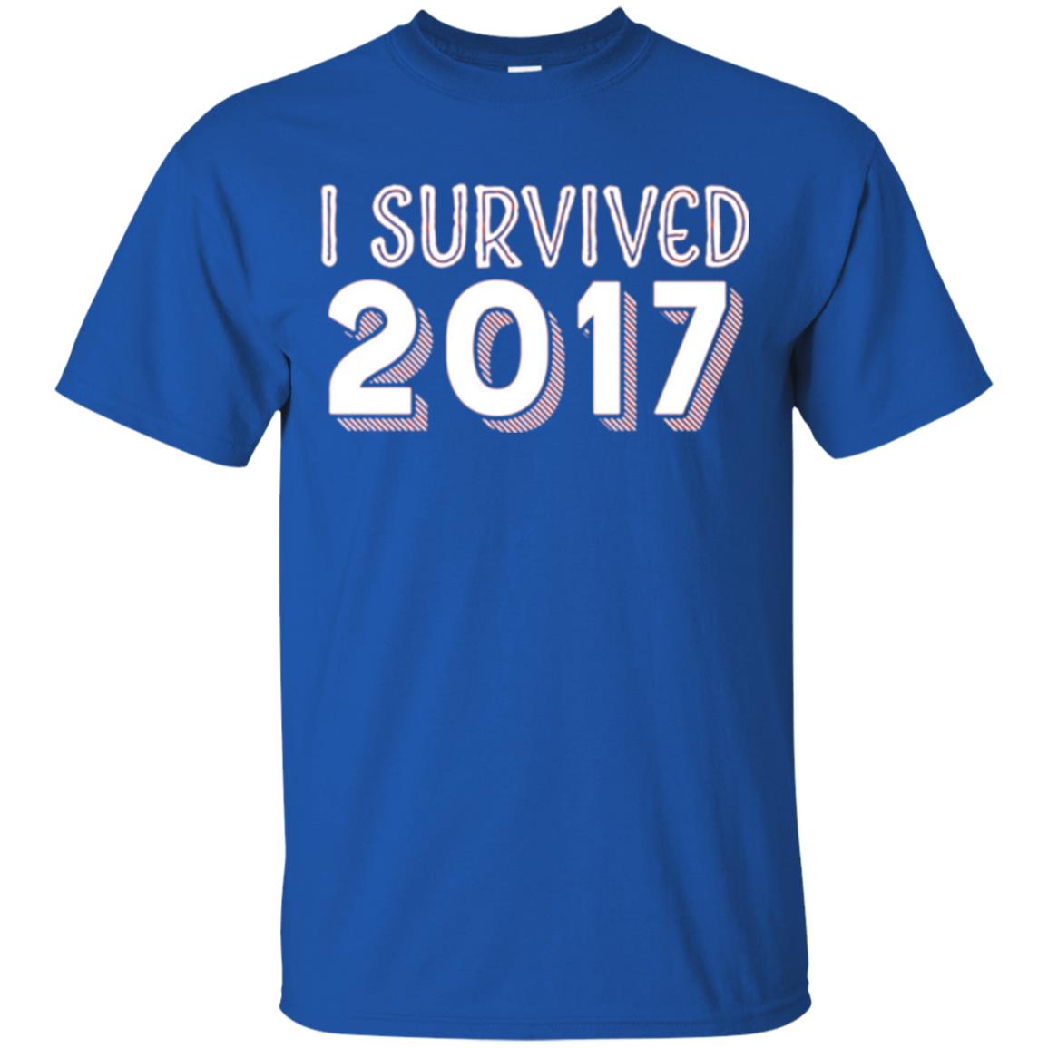 New Year_s T-shirt I Survived 2017 Royal