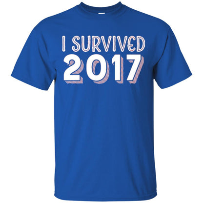 New Year_s T-shirt I Survived 2017 Royal
