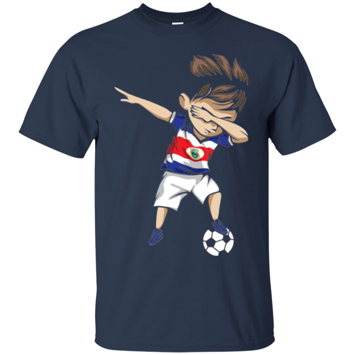 Dabbing Soccer Boy Costa Rica Jersey Football Shirt Navy