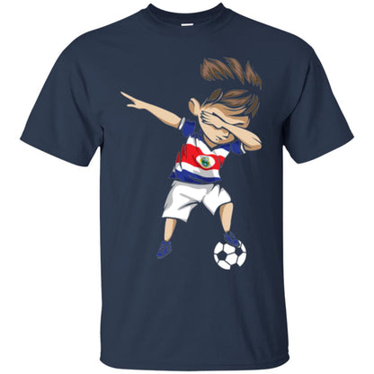 Dabbing Soccer Boy Costa Rica Jersey Football Shirt Navy