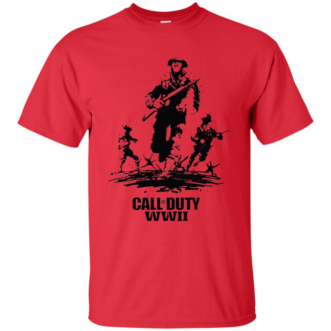Military T-Shirt Call Of Duty Wwi Red