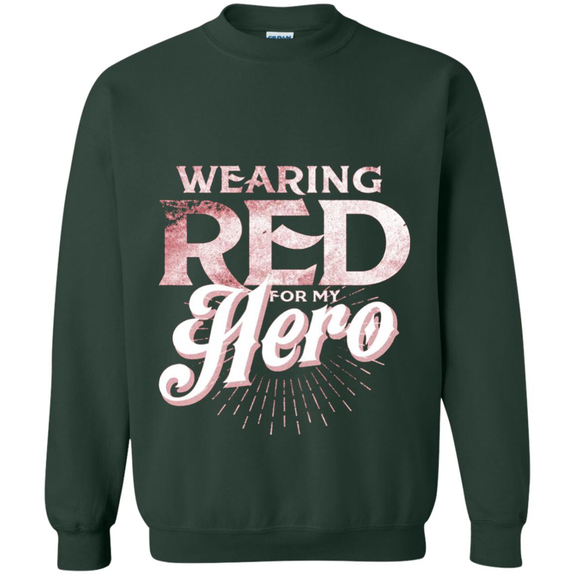 Wearing Red For My Hero Proud Us Army Shirt Forest Green