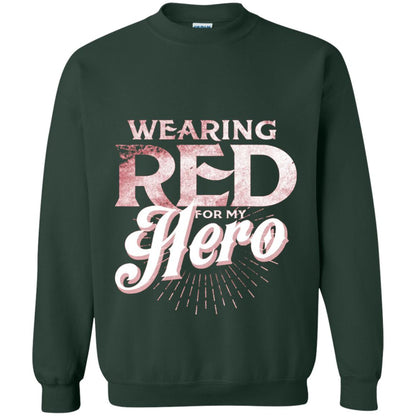 Wearing Red For My Hero Proud Us Army Shirt Forest Green