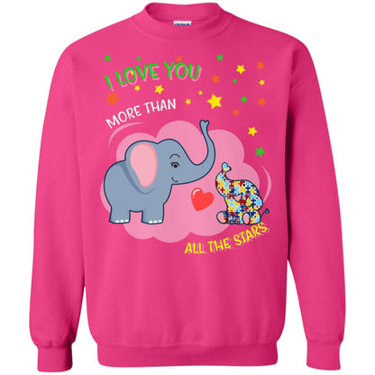 I Love You Morethan All The Stars Autism Awareness Shirt Heliconia