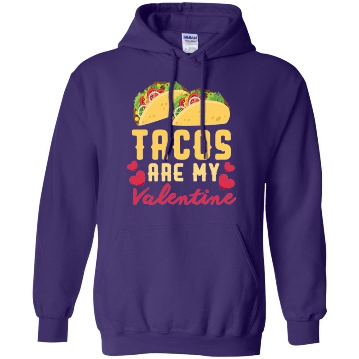 Funny Valentines Day Shirt Tacos Lovers Love Heart Gift Shirt Purple