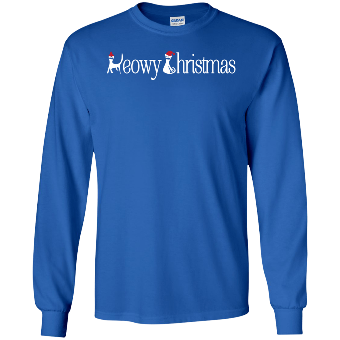Christmas T-shirt Meowy Christmas Royal