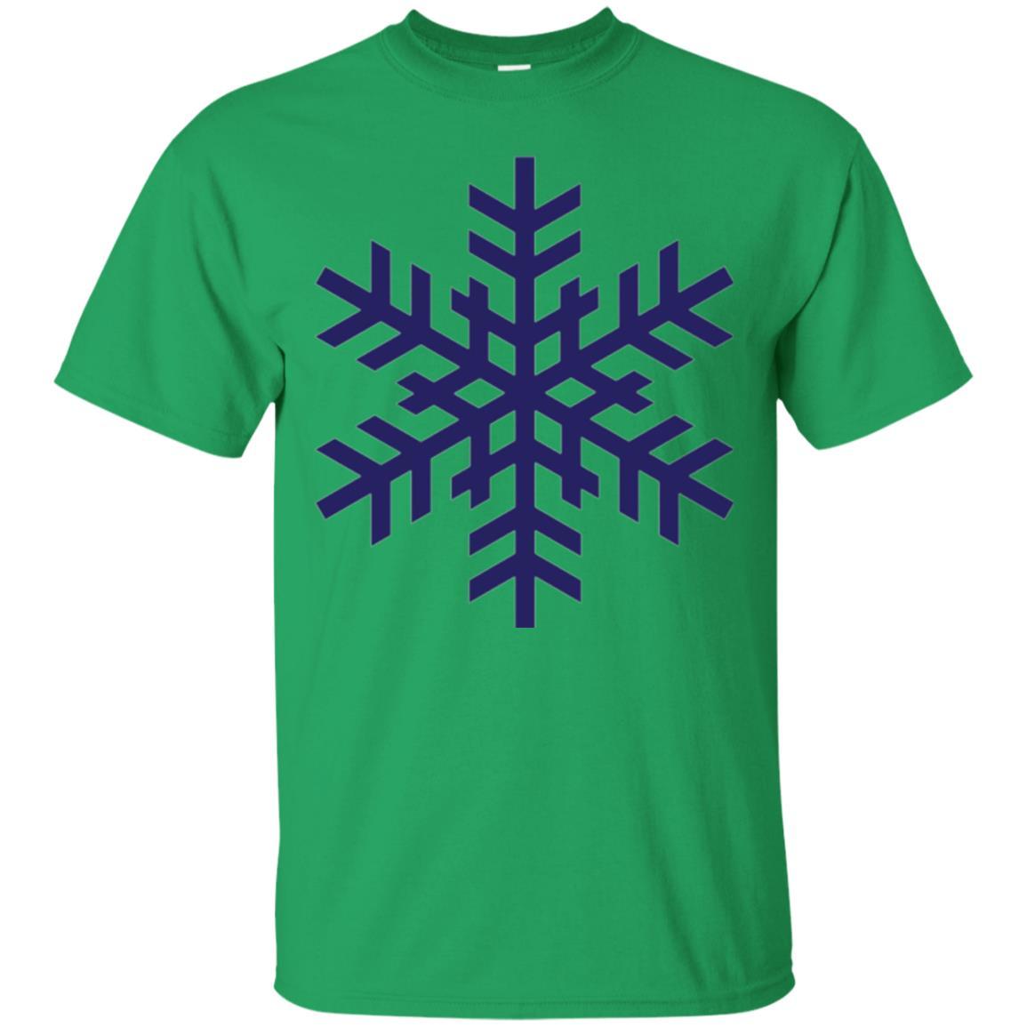 Christmas T-shirt Navy Blue Snowflake T-shirt Irish Green