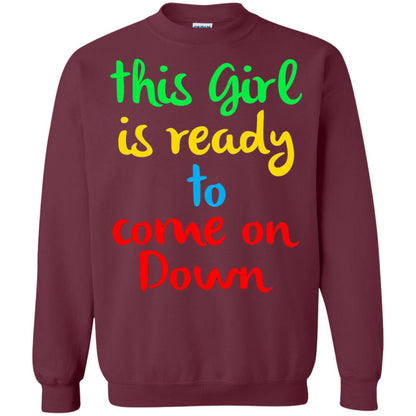 This Girl Is Ready To Come On Down Game Show T-shirt Maroon