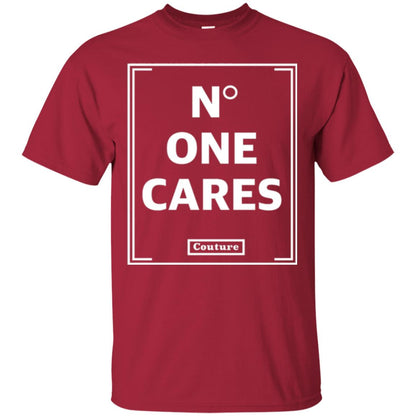 No One Cares Tops Cute Casual T-shirt Cardinal
