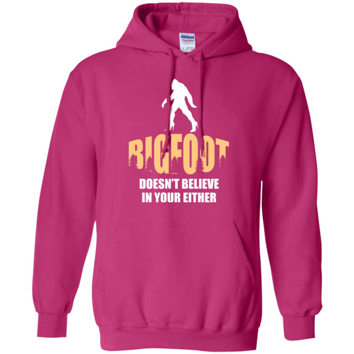 Bigfoot Doesn't Believe In Your Either T-shirt Heliconia