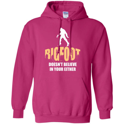 Bigfoot Doesn't Believe In Your Either T-shirt Heliconia