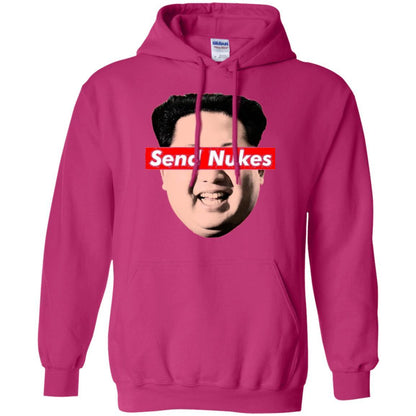 Funny Parody Novelty T-shirt Send Nukes Kim Jong Un Heliconia