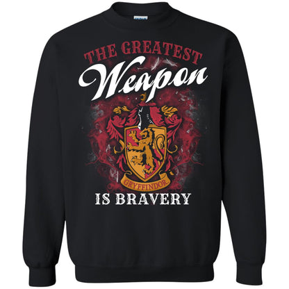 The Greatest Weapon Is Bravery Harry Potter Fan T-shirtG180 Gildan Crewneck Pullover Sweatshirt 8 oz.