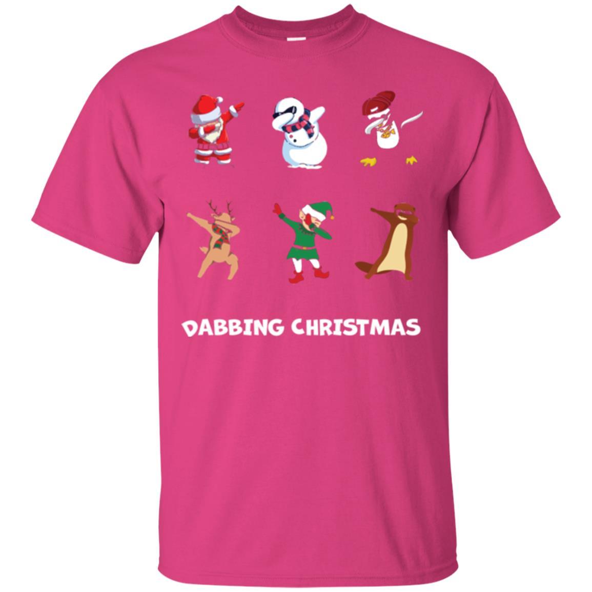 Dabbing Christmas T-shirt Heliconia