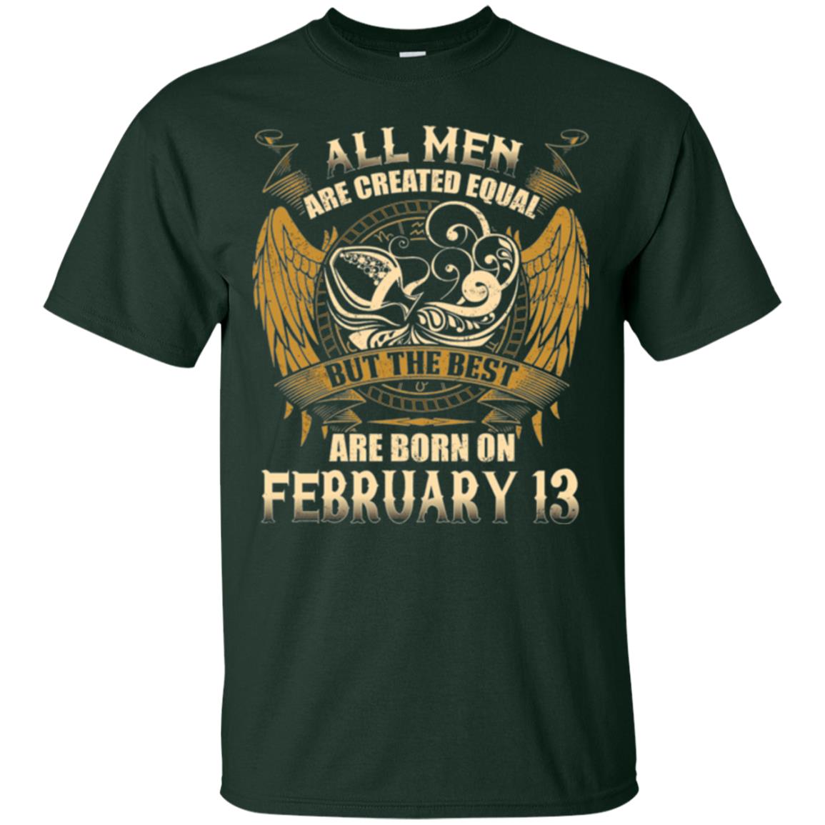 Aquarius T-shirt The Best Are Born On February 13 Forest Green