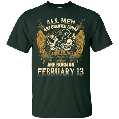 Aquarius T-shirt The Best Are Born On February 13 Forest Green