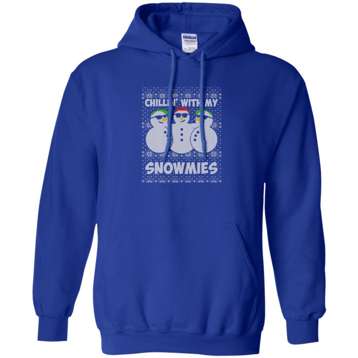 Christmas T-shirt Chillin With My Snowmies Royal