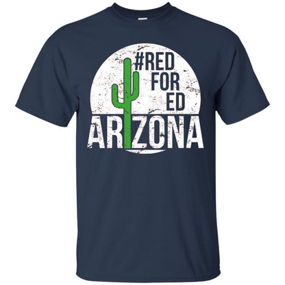 Vintage Red For Ed Arizona Teacher Protest T-shirt Navy