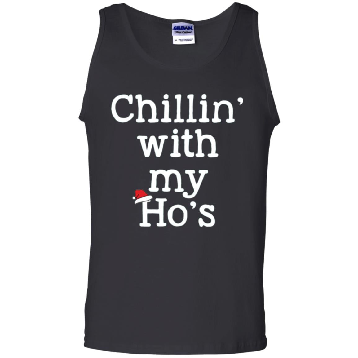 Christmas T-shirt Chillin With My Ho_s Black