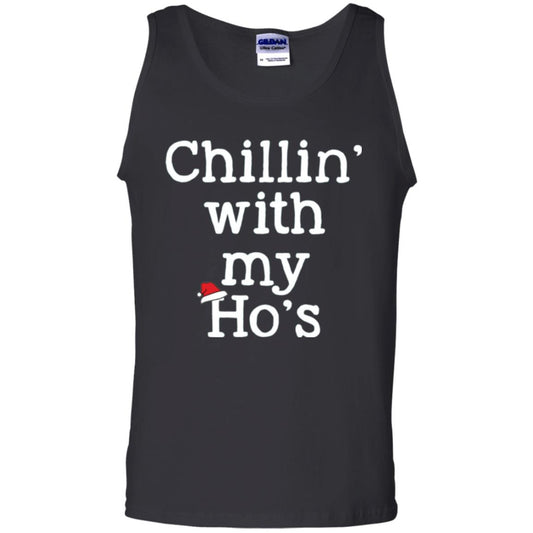 Christmas T-shirt Chillin With My Ho_s Black