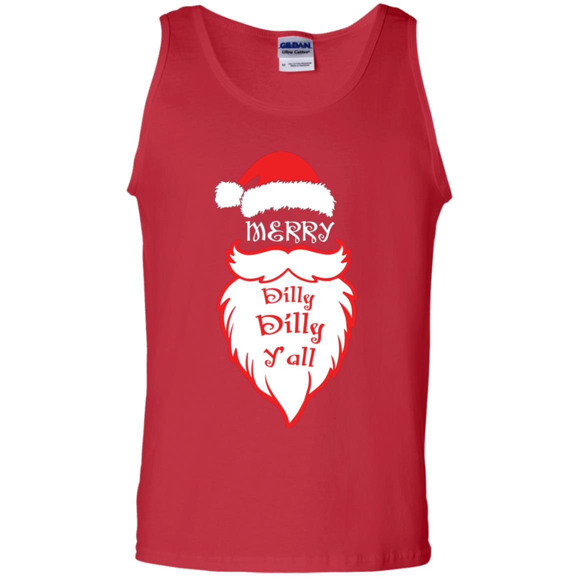 Christmas T-shirt Merry Dilly Dilly Y'all Red