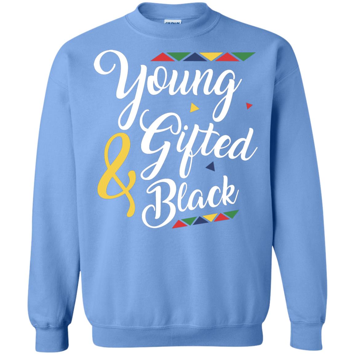 African American T-shirt Young Gifted And Black Carolina Blue