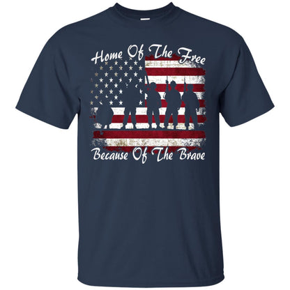 Home Of The Free Because Of The Brave Flag Military Shirt Navy
