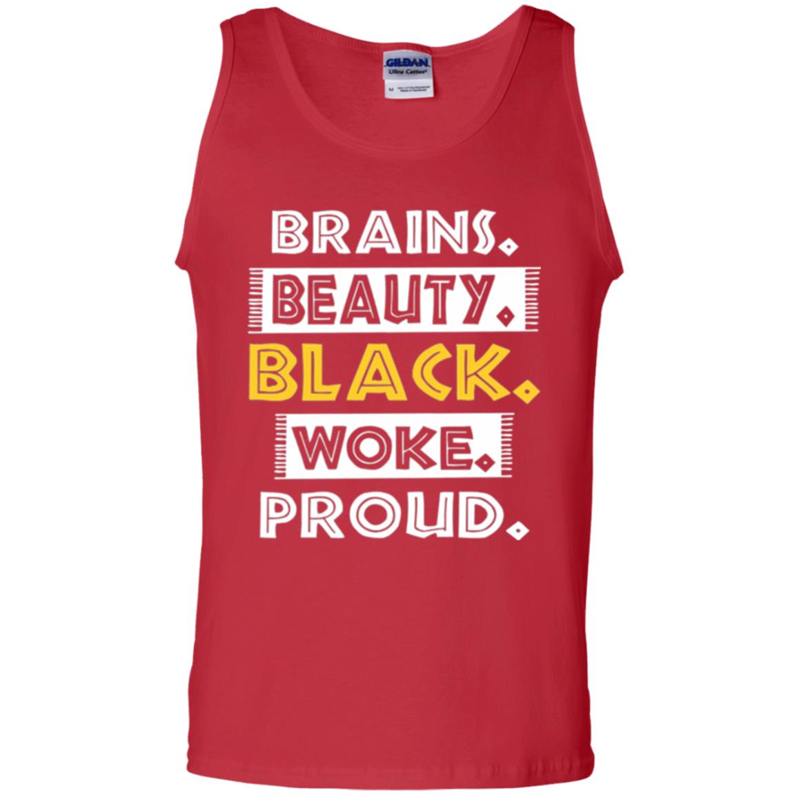 Educated Melanin T-shirt Brains Beauty Black Woke Proud Red