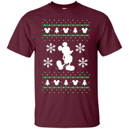 Christmas T-shirt Mickey Mouse Maroon
