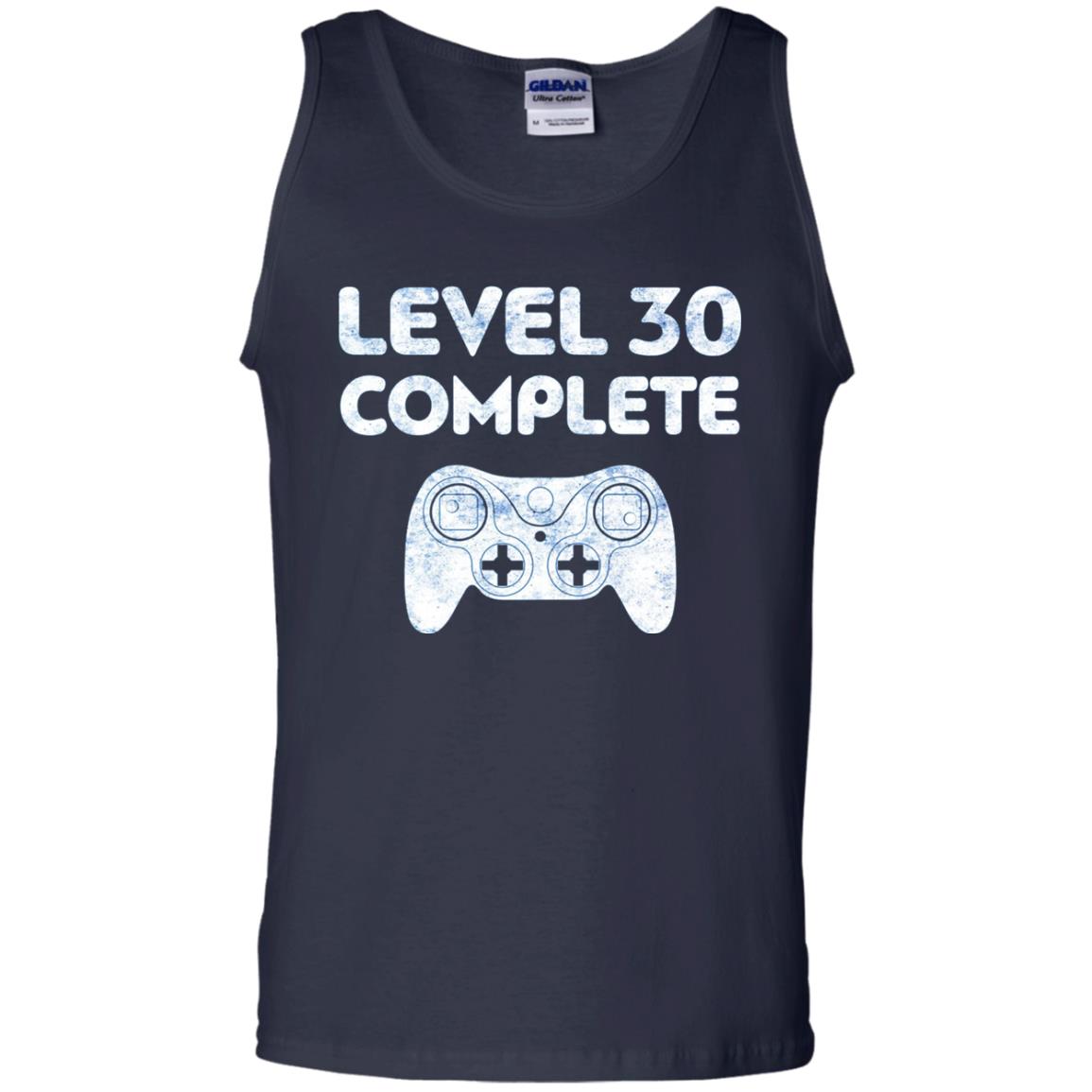 Level 30 Complete Video Gamer 30th Birthday Shirt Navy