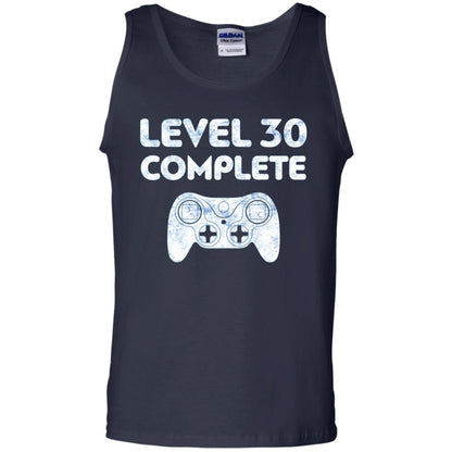 Level 30 Complete Video Gamer 30th Birthday Shirt Navy