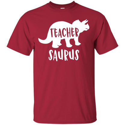 Teachersaurus Shirt Funny Appreciation Gift Teacher Dinosaur Cardinal