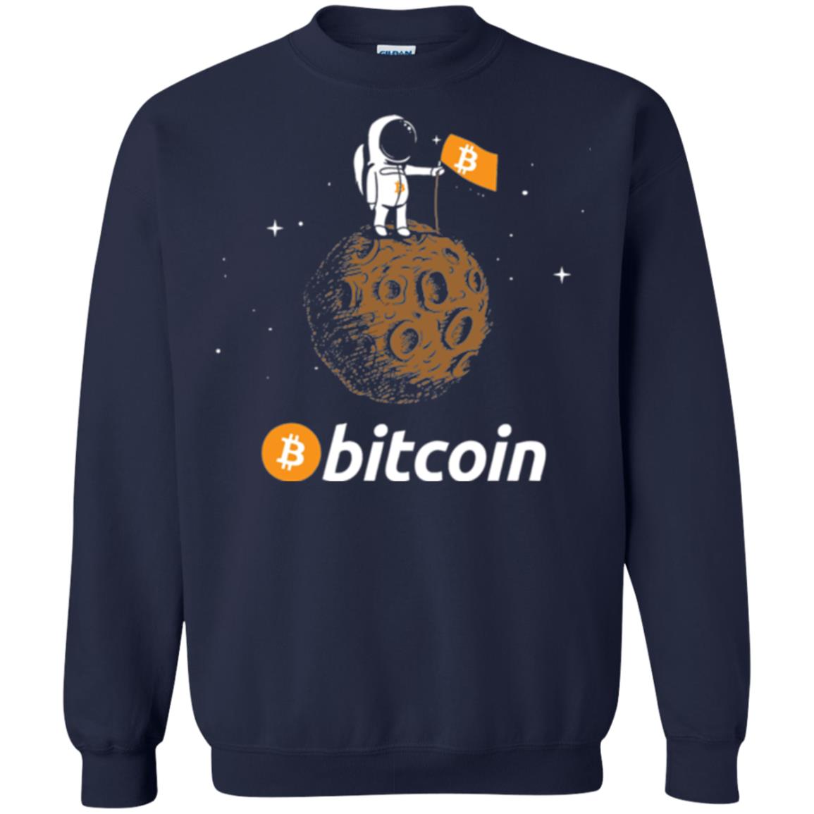 Bitcoin T-shirt Featuring Astronaut Navy