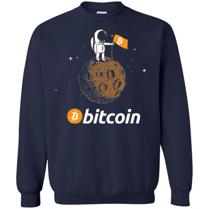 Bitcoin T-shirt Featuring Astronaut Navy
