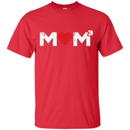 Mom3 Cubed Mother_s Day Mommy T-shirt Red