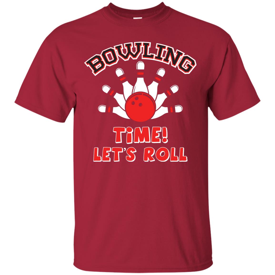 Bowling Lover T-shirt Time Let’s Roll Cardinal