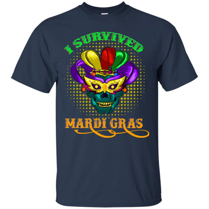 I Survived Mardi Gras Shirt Navy