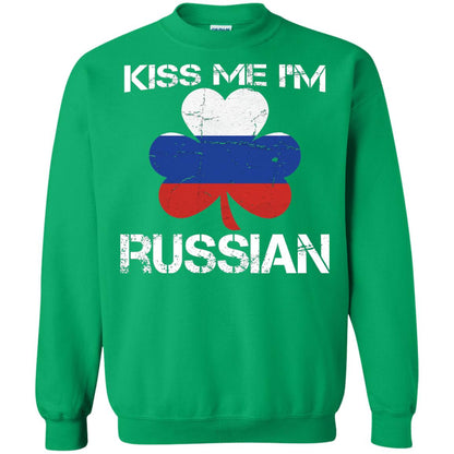 Kiss Me Russian Distressed St. Patrick_s Day 2018 T-shirt Irish Green