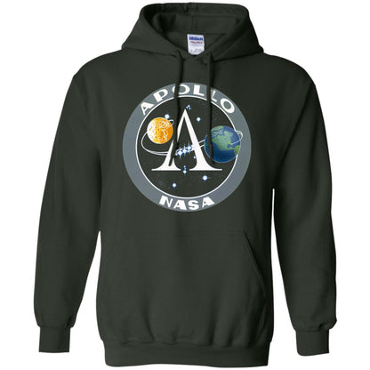 Apollo Program Moon Landing Patch Print Nasa Astronomy T-shirt Forest Green