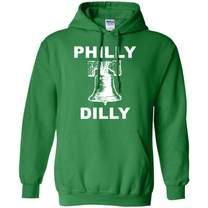 Football T-shirt Philly Dilly With Liberty Bell And Crack Philadelphia Irish Green